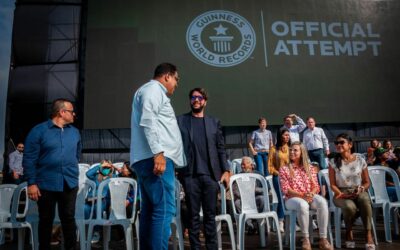 Alcalde de Maracaibo llega a la Plazoleta de la Basílica para acompañar el Guinness World Record
