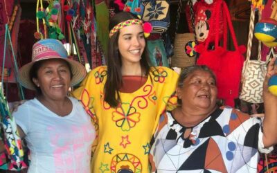 Arte ancestral del Mercado San Sebastián en Maracaibo inspiró a Amanda Dudamel en su colección de moda