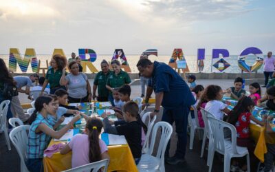 Niños pintan a Maracaibo en su 494 aniversario