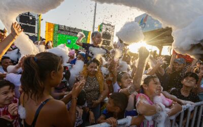 Niños de Maracaibo disfrutaron por segundo año consecutivo de la fiesta de espuma en los carnavales 2024